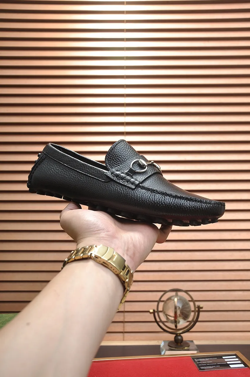 Men's Men's Shoes💰420💶【GUCCI】 (High-end Niuli) New 🍀Gucci*——Gucci Doudou Shoes! Made of imported original cowhide, the inner top layer is comfortable cowhide lining! Original wear-resistant rubber outsole! High quality products! Code number 38-44!